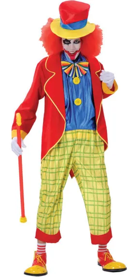 Mens Crazy Clown Halloween Circus Carnival Fancy Dress Costume   Hat