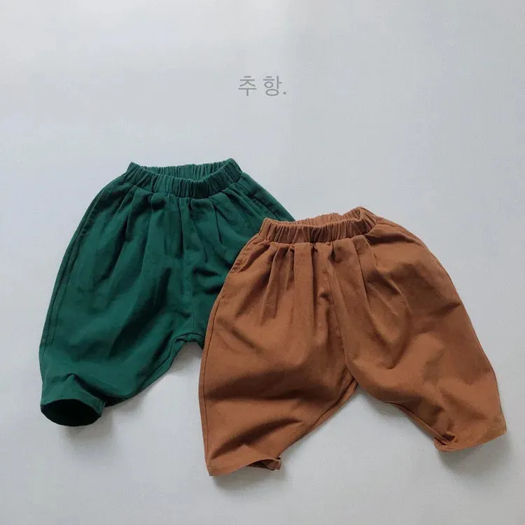 1-6Yrs Baby Boys Girls Pants Korean Style Spring Autumn Kids Radish Pants Casual Pant Cotton Elastic Waist Children's Trousers