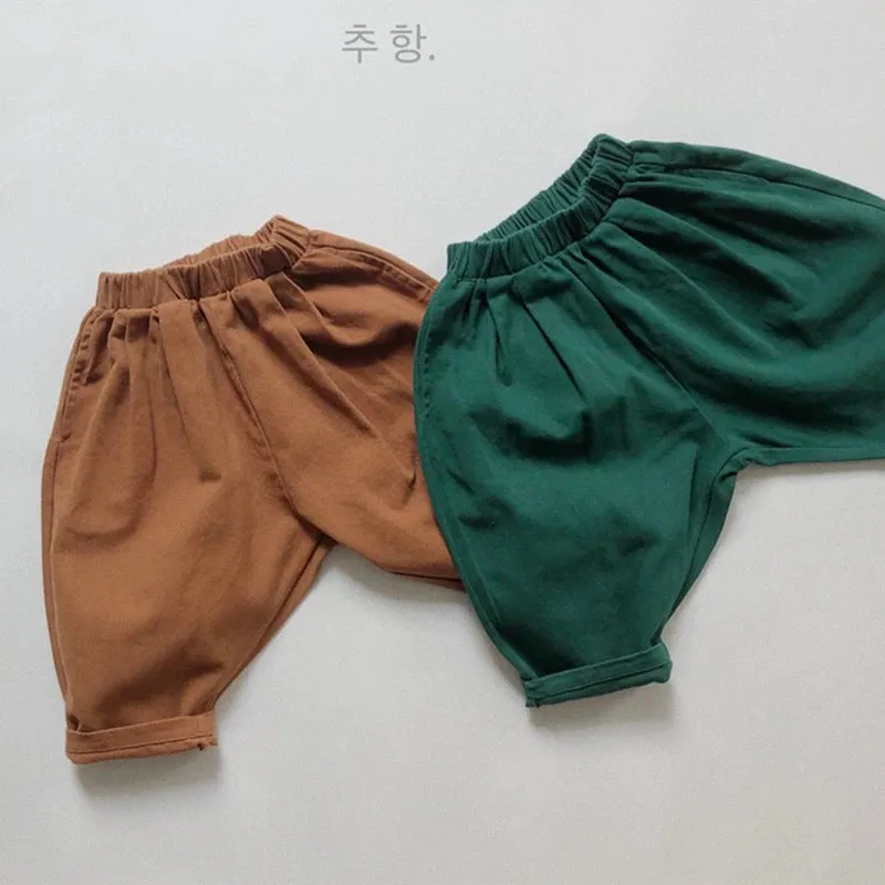 1-6Yrs Baby Boys Girls Pants Korean Style Spring Autumn Kids Radish Pants Casual Pant Cotton Elastic Waist Children's Trousers