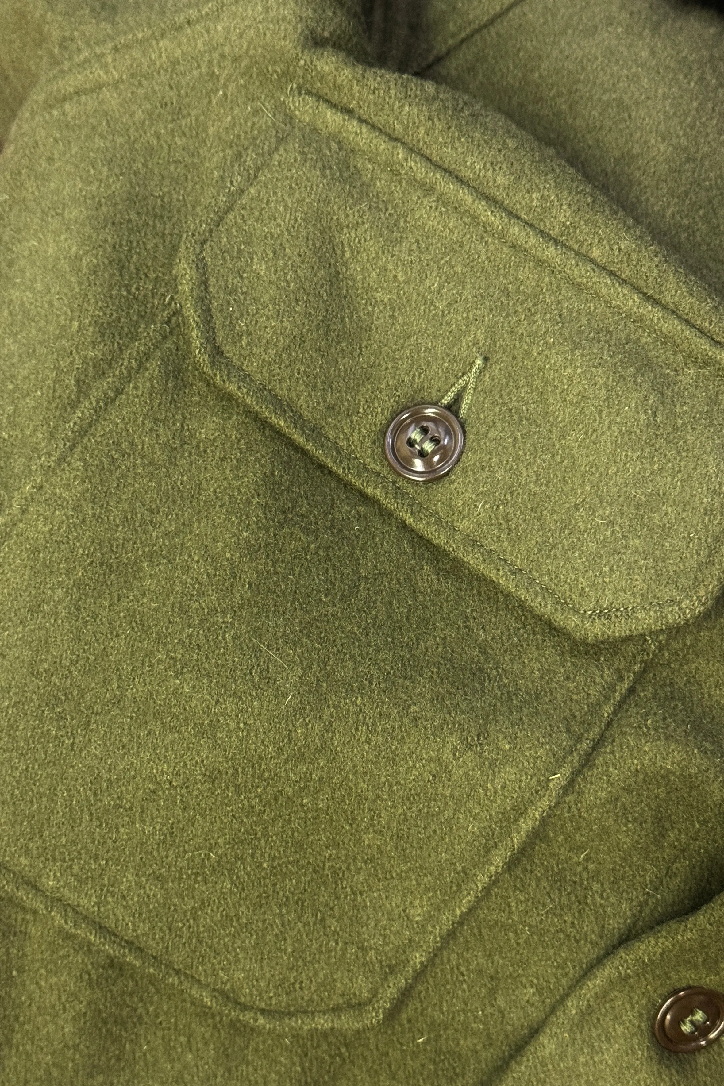 1960’S US ARMY MADE IN USA CROPPED WOOL L/S SHIRT JACKET MEDIUM