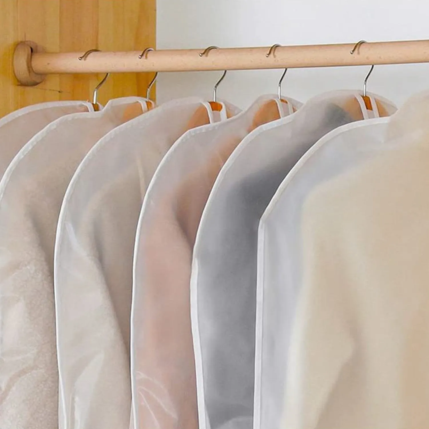 6256 COAT BLAZER COVER TRANSPARENT COVER FOR MULTI USE COVER ( 5 Pcs ) ( Hanger Not Included )