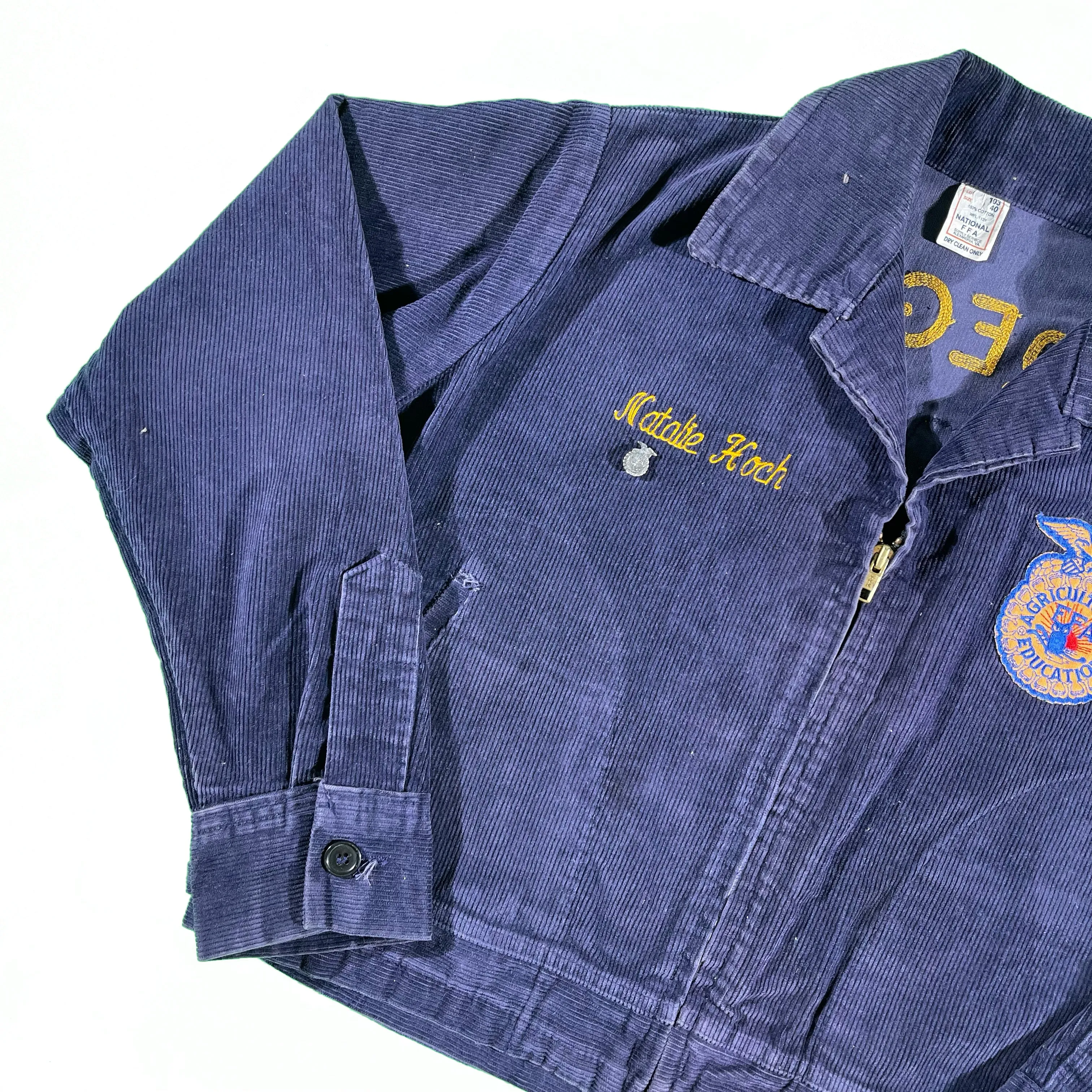 80s Cropped Dayton Oregon FFA Jacket- M