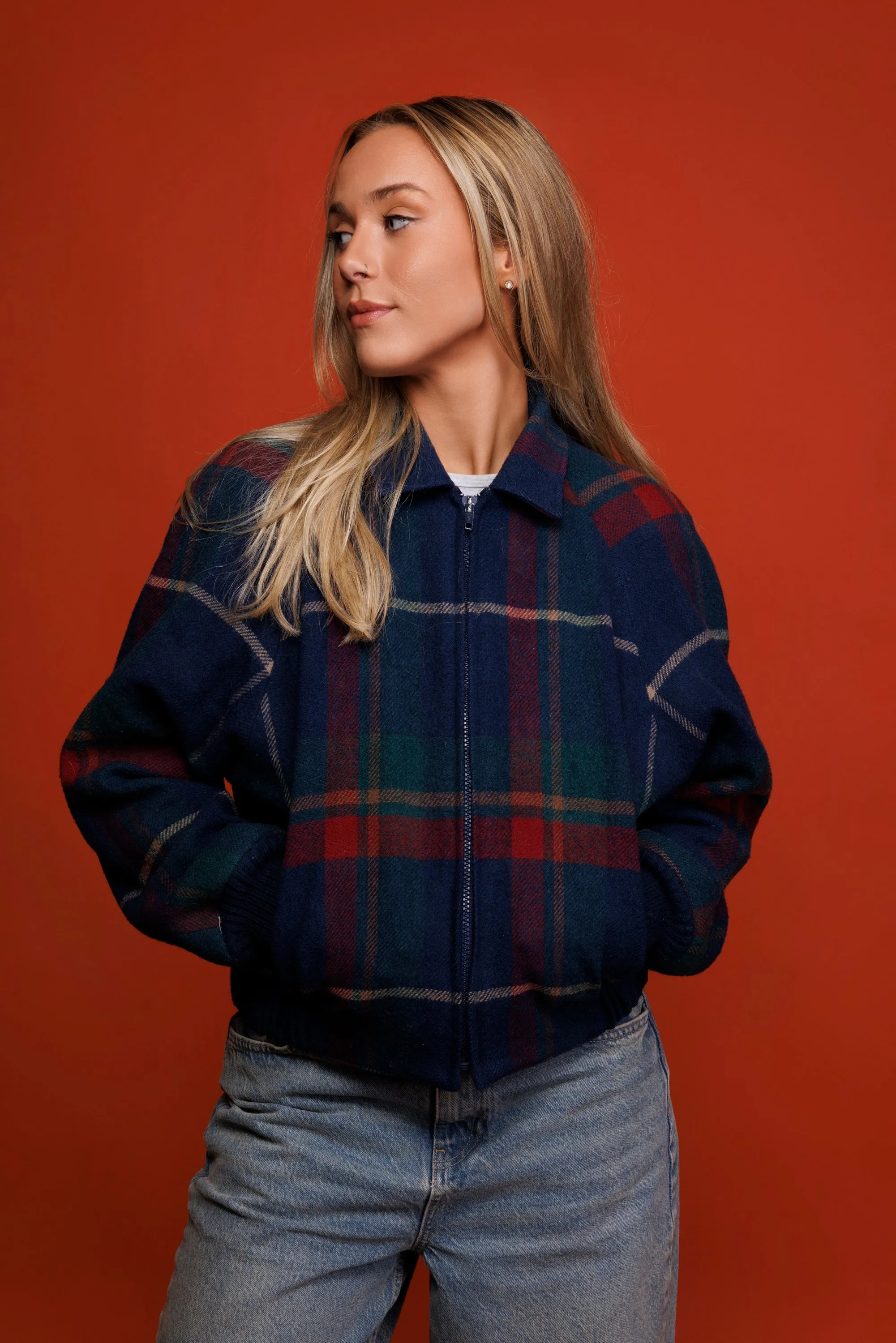 80's Pendleton Cropped Wool Jacket S/M