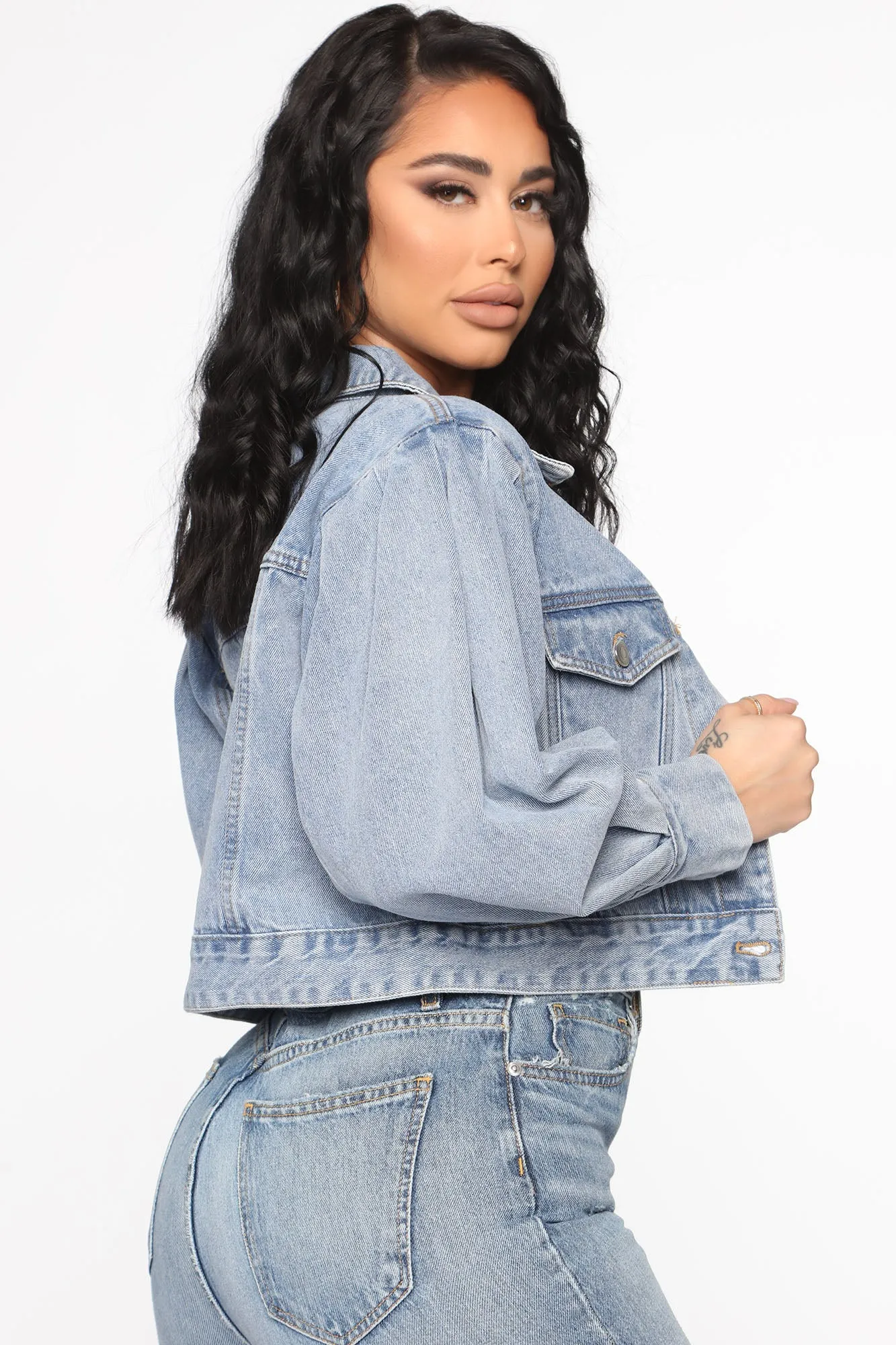 A Dime A Denim Crop Jacket - Light Wash