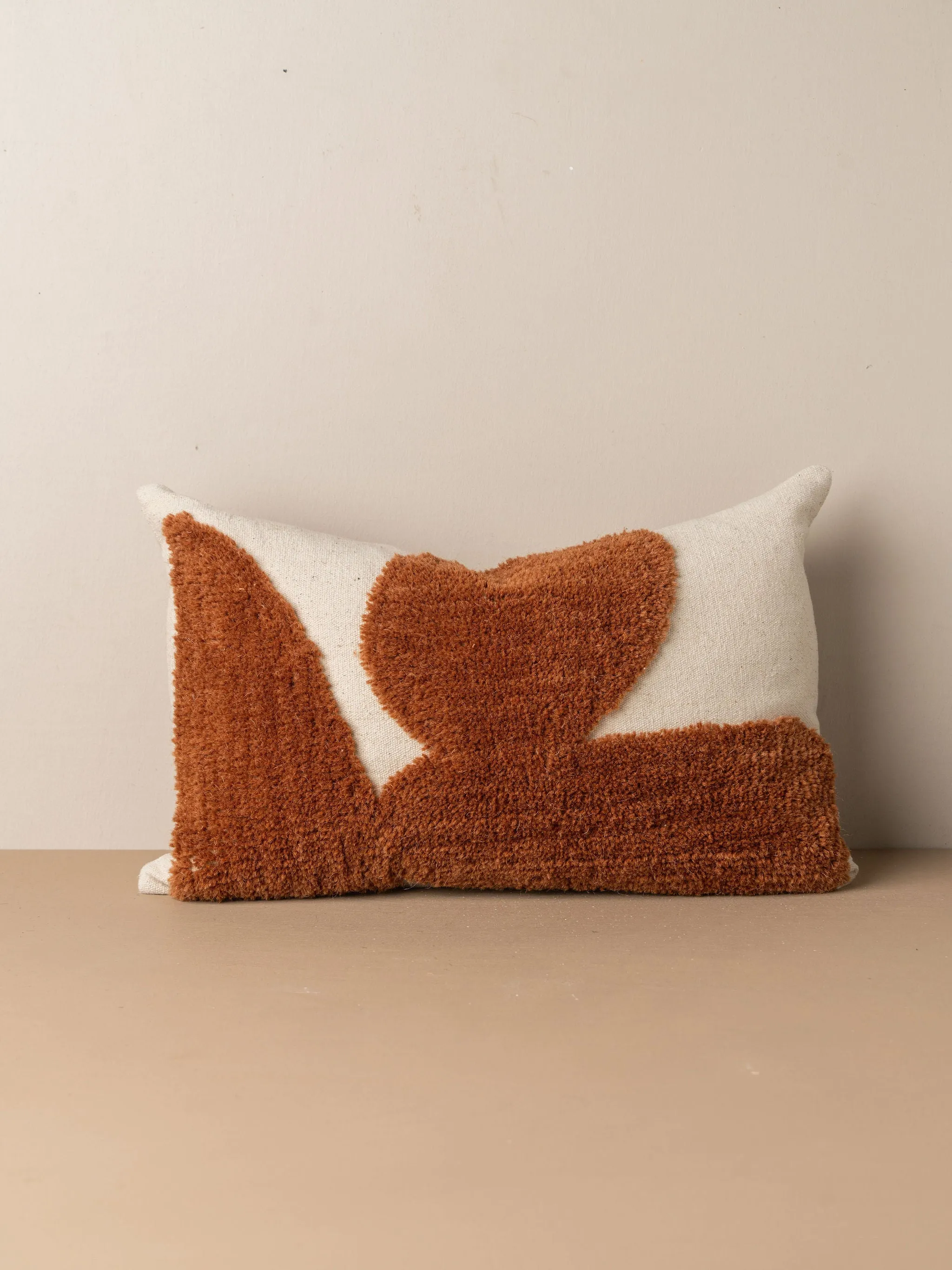 Abstract Lumbar Cushion - Terracotta