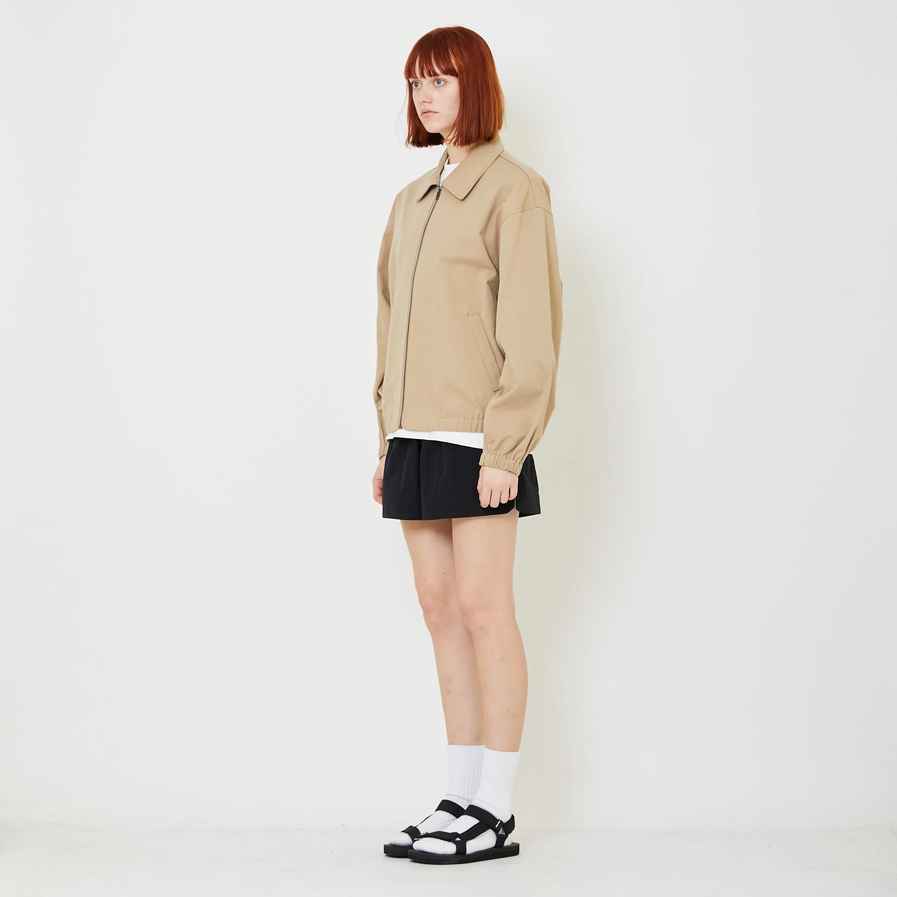 Adult Genderless Cropped Jacket - Latte - SU2408005A