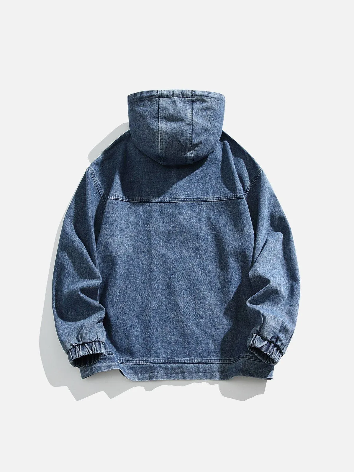 Aelfric Eden Denim Patchwork Pullover Hoodie