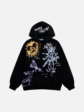 Aelfric Eden Graffiti Heartie Print Hoodie