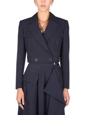 Alexander McQueen Cropped Double-Breasted Jacket