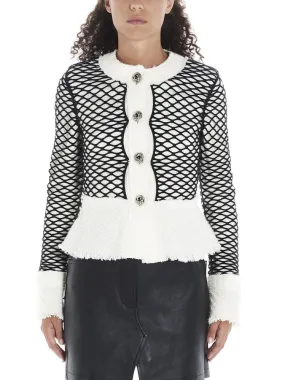 Alexander Wang Cropped Fishnet Tweed Jacket