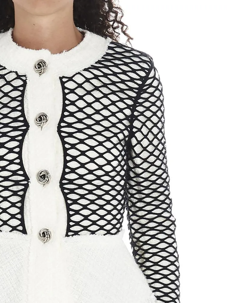 Alexander Wang Cropped Fishnet Tweed Jacket