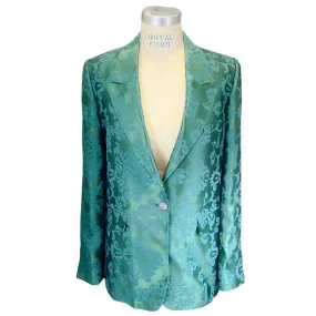 Ann Demeulemeester Emerald Green Jacquard Blazer