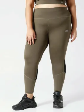 Ath Perform 7/8 High Waist Leggings Olive Plus