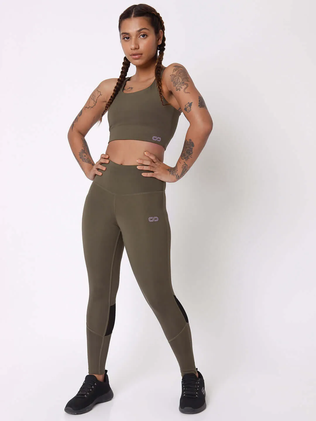 Ath Perform 7/8 High Waist Leggings Olive