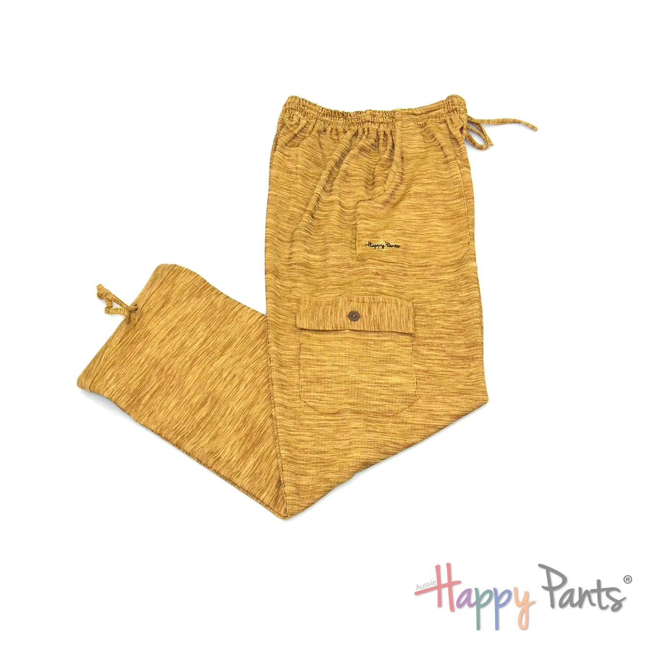 Autumn Breeze Khaki Men Happy Pants