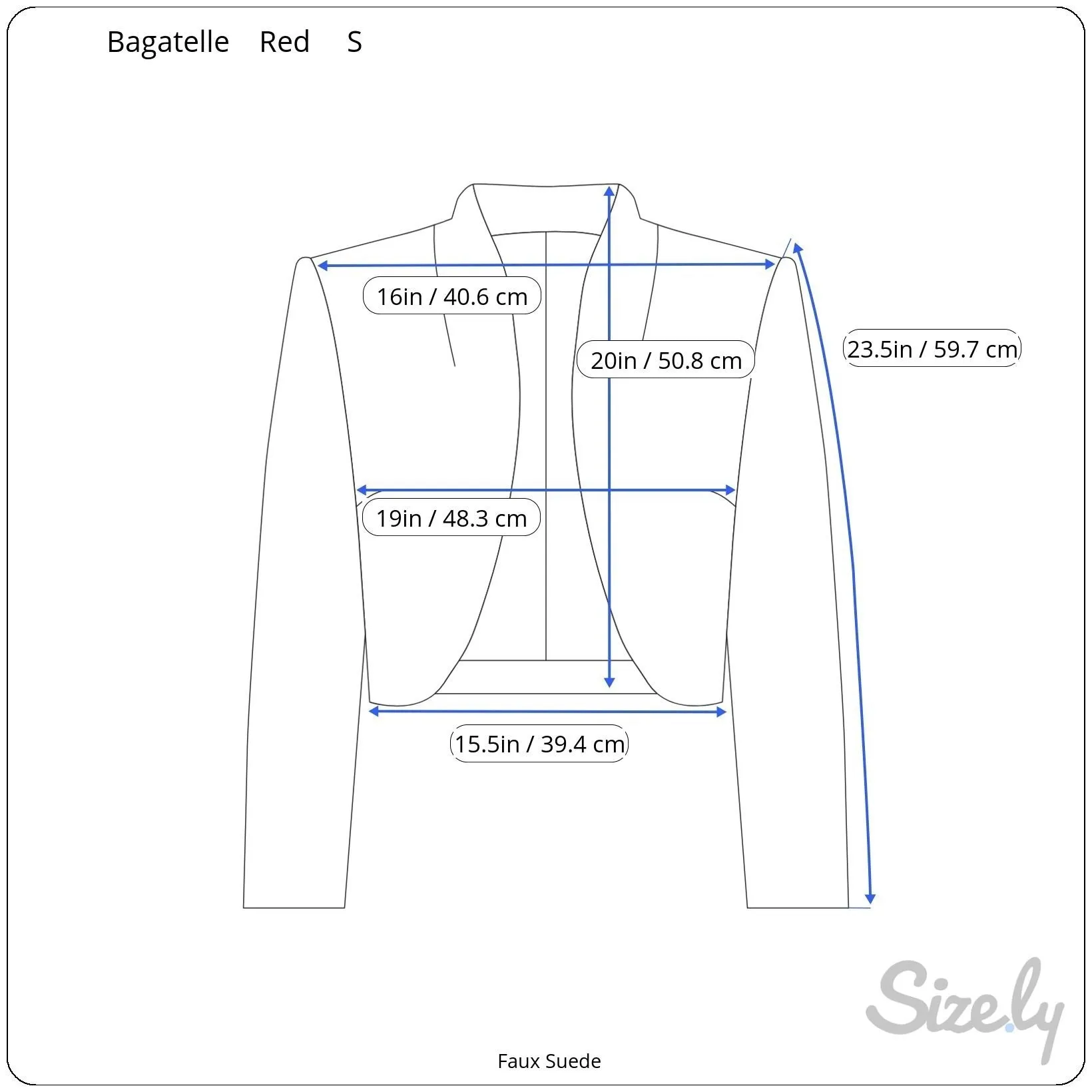 Bagatelle Collection Red Draped Open-Front Jacket With Zipper Pockets - Small