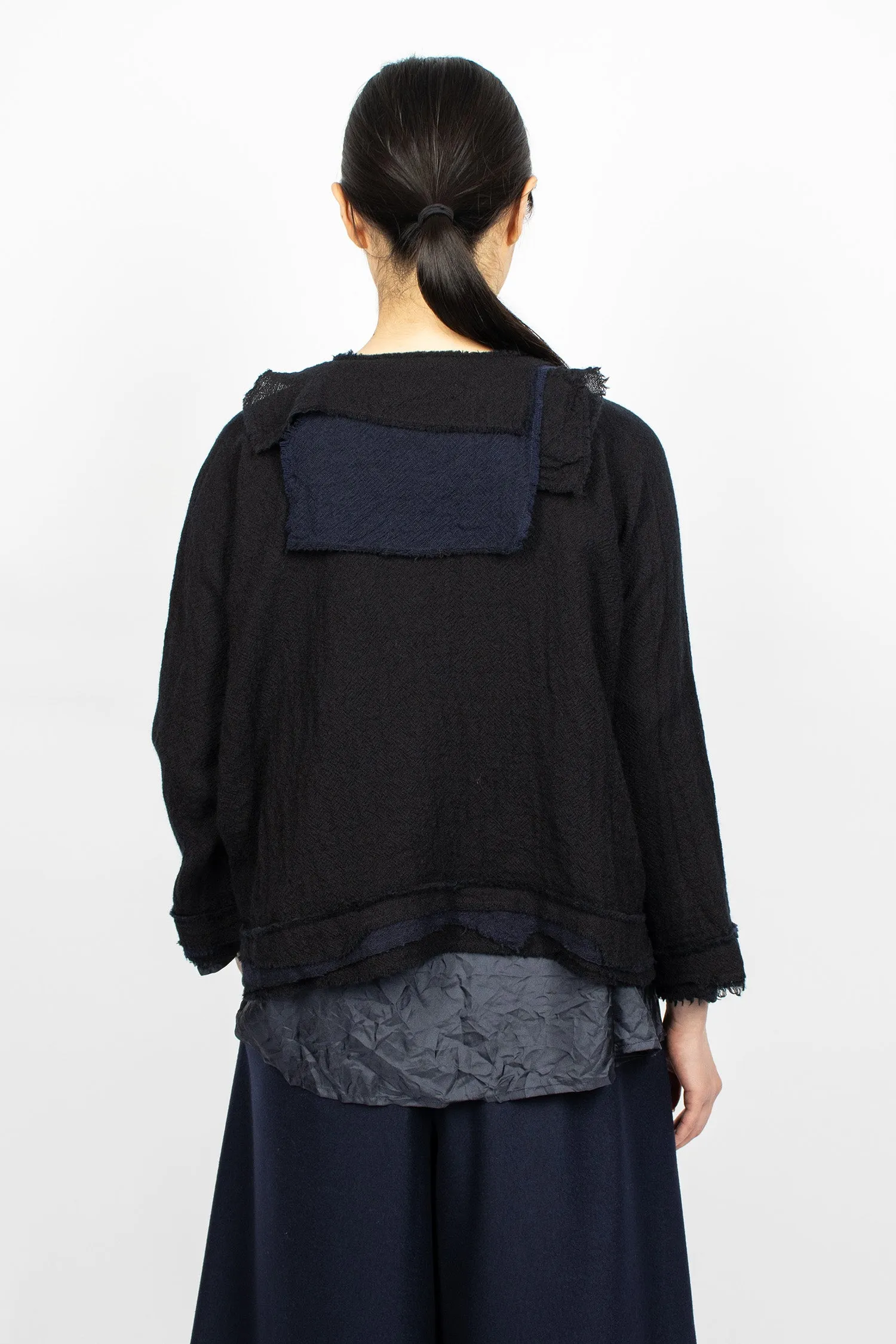 Baldo Layered Jacket Navy Blue