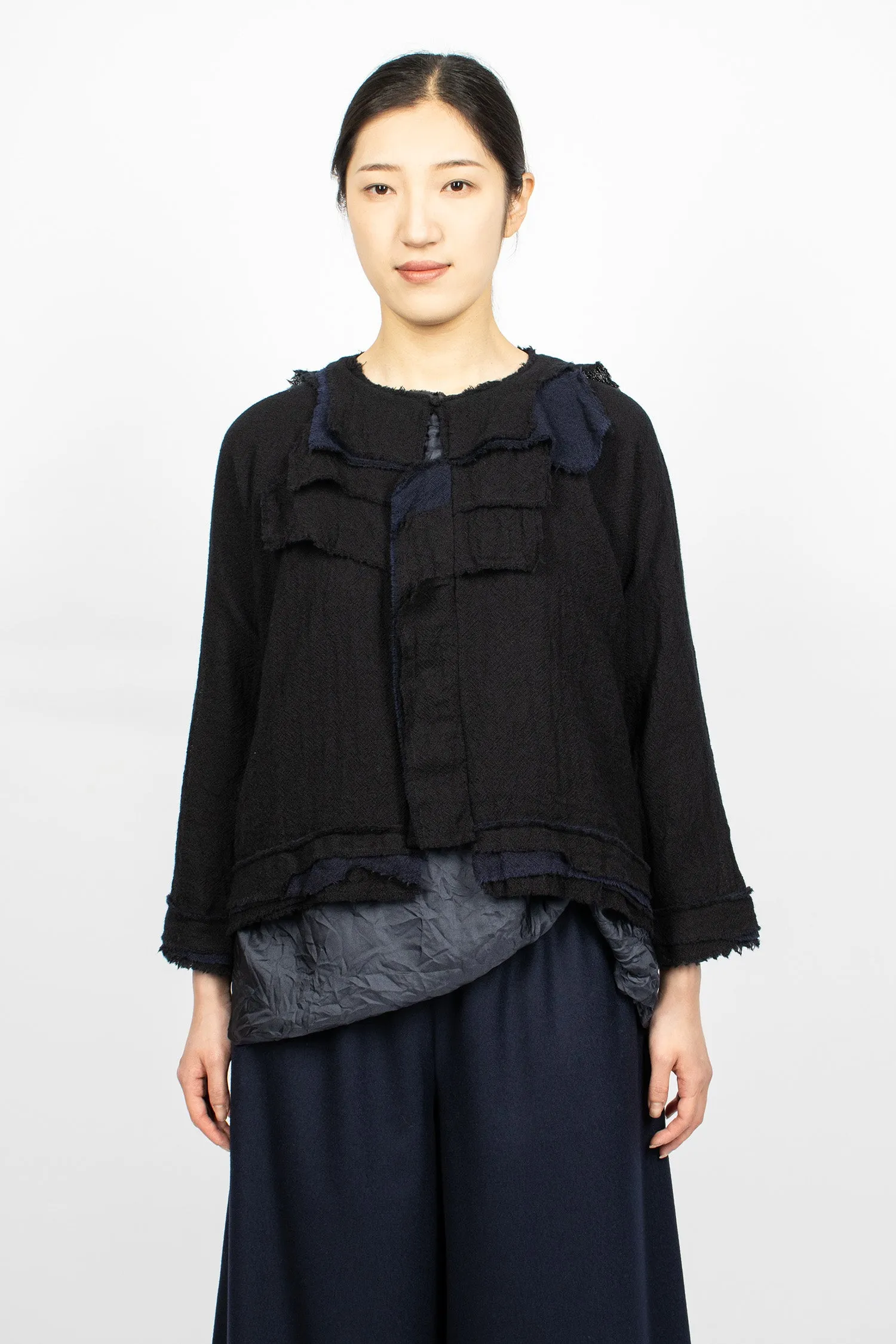 Baldo Layered Jacket Navy Blue