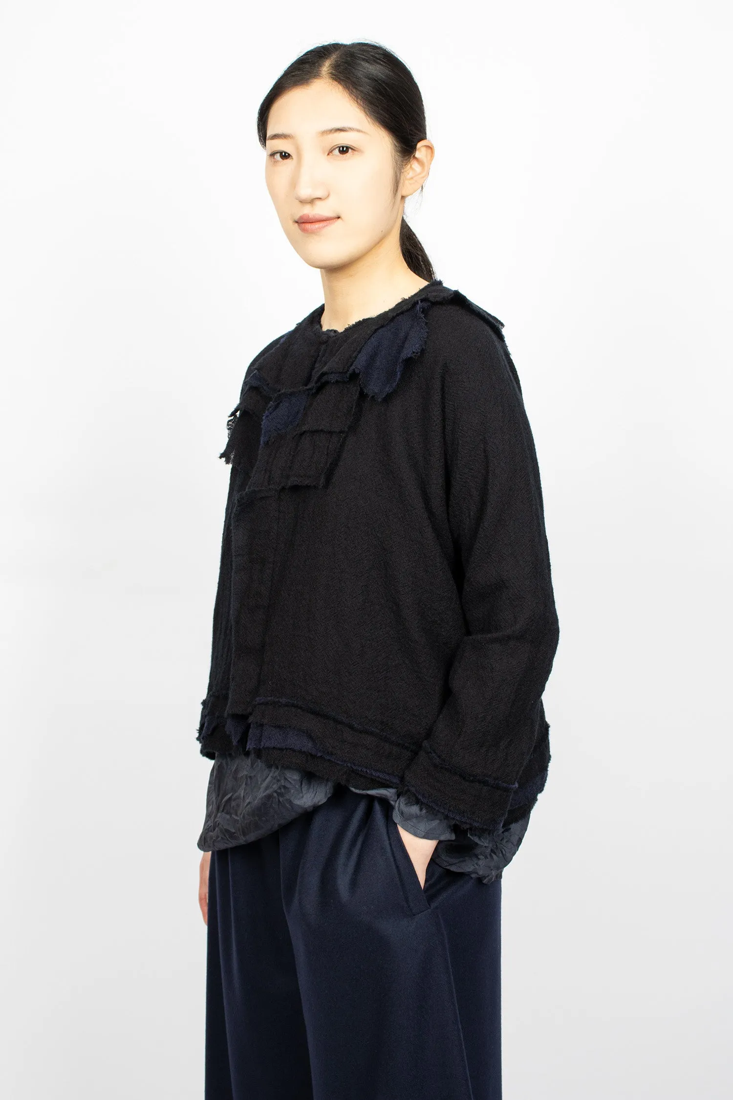 Baldo Layered Jacket Navy Blue