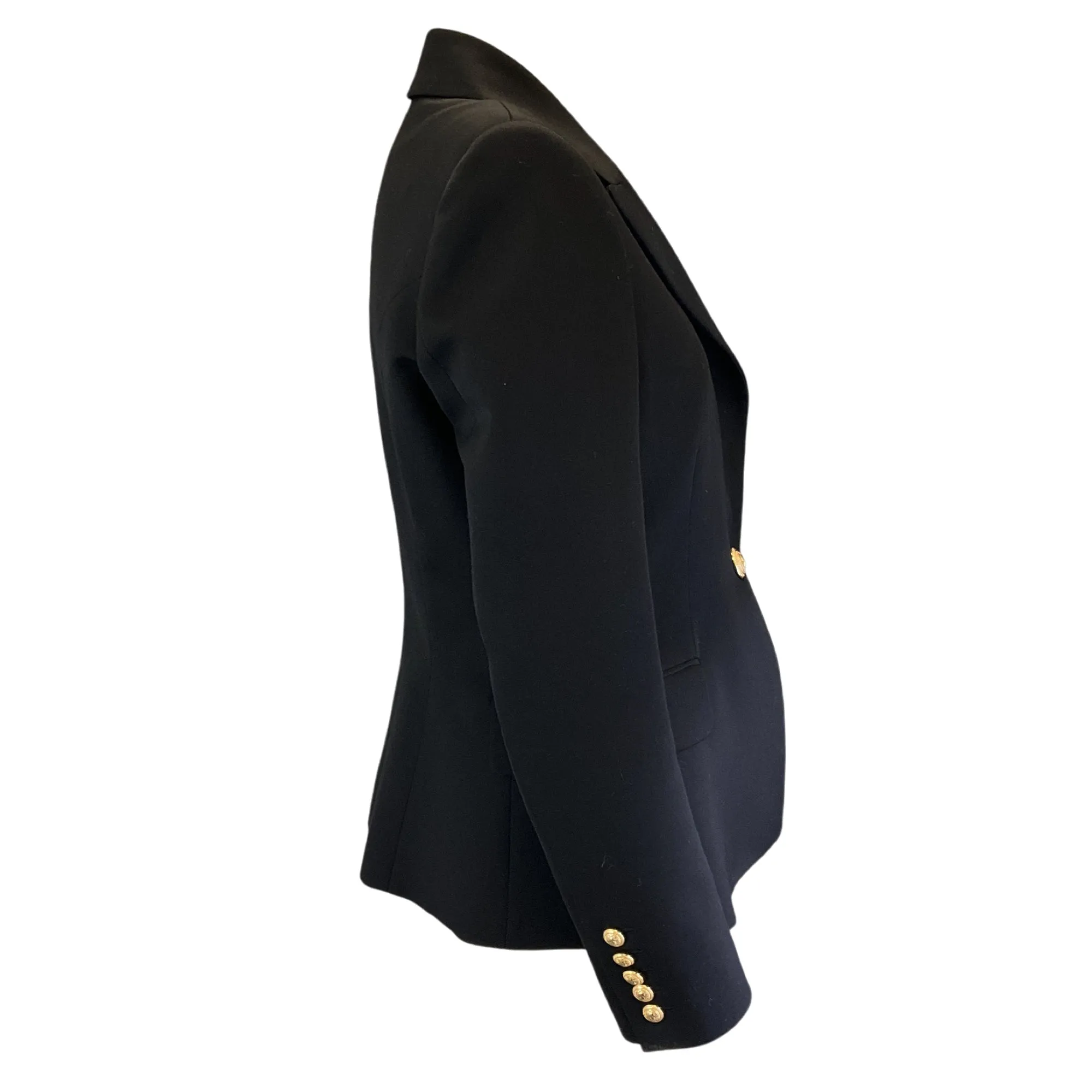 Balmain Black / Gold One-Button Wool Blazer