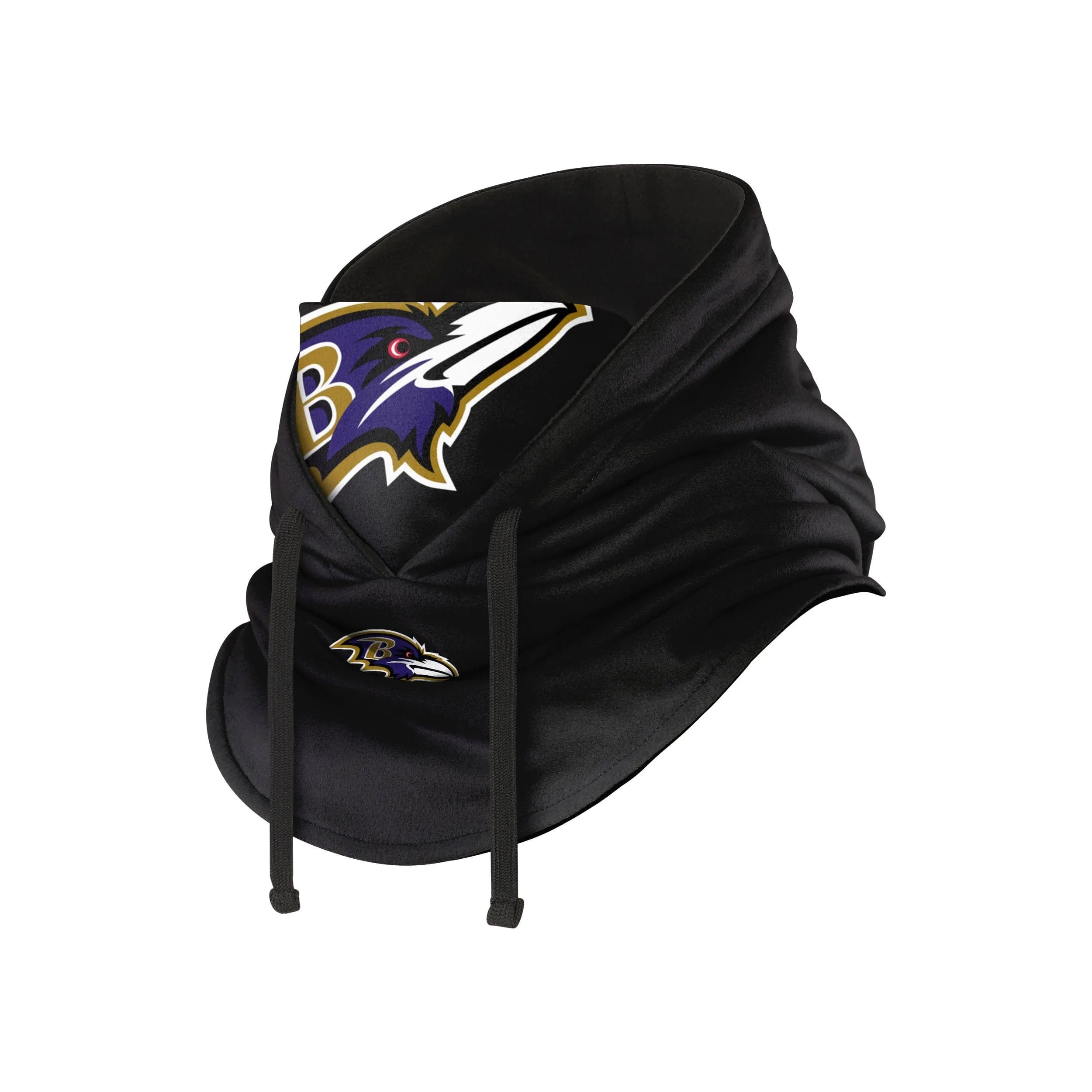 Baltimore Ravens NFL Black Drawstring Hooded Gaiter