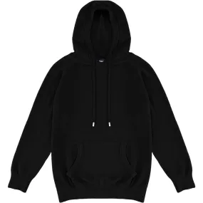 Black Mens Knit Pullover Hoodie Sweater