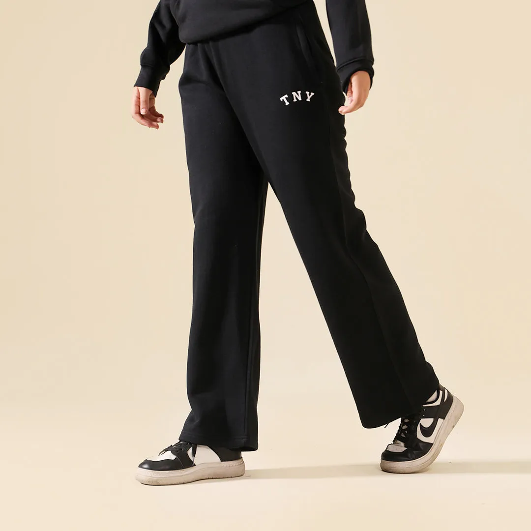 Black Relax Fit Fleece Unisex Trouser