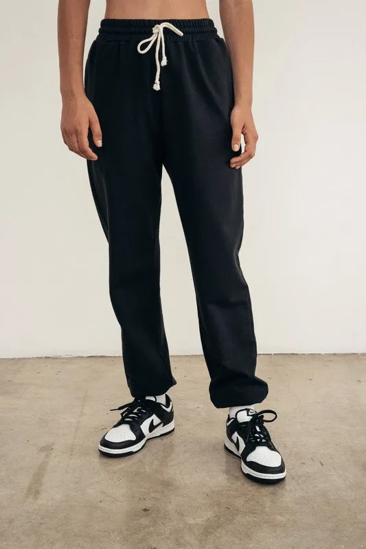 Black // Stephanie Cotton Jogger Pant