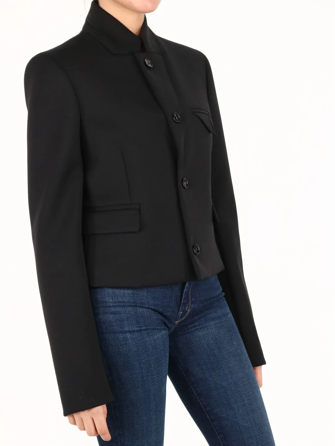 Bottega Veneta Single-Breasted Cropped Jacket