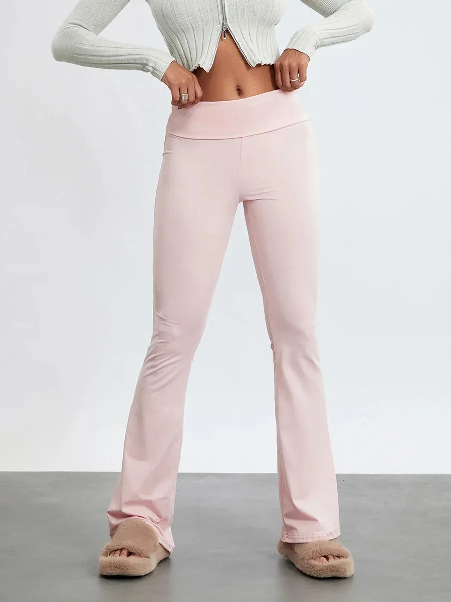 Bottom High Waist Stretch Slimming Party Flared Bell Pants