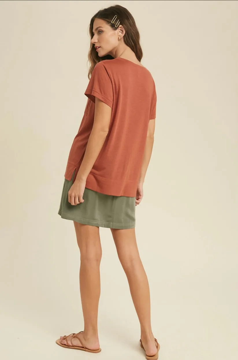 Brick One Pocket Top