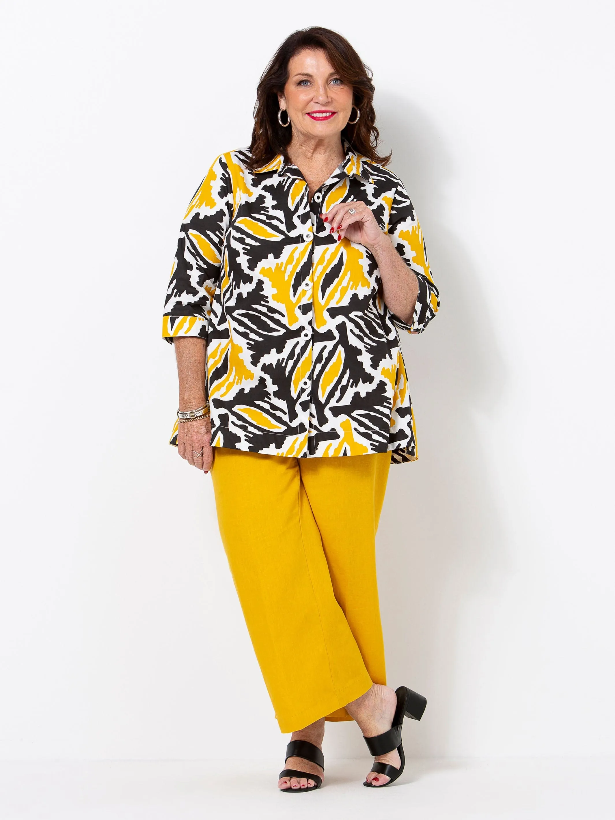 Bright Mustard Linen Pant