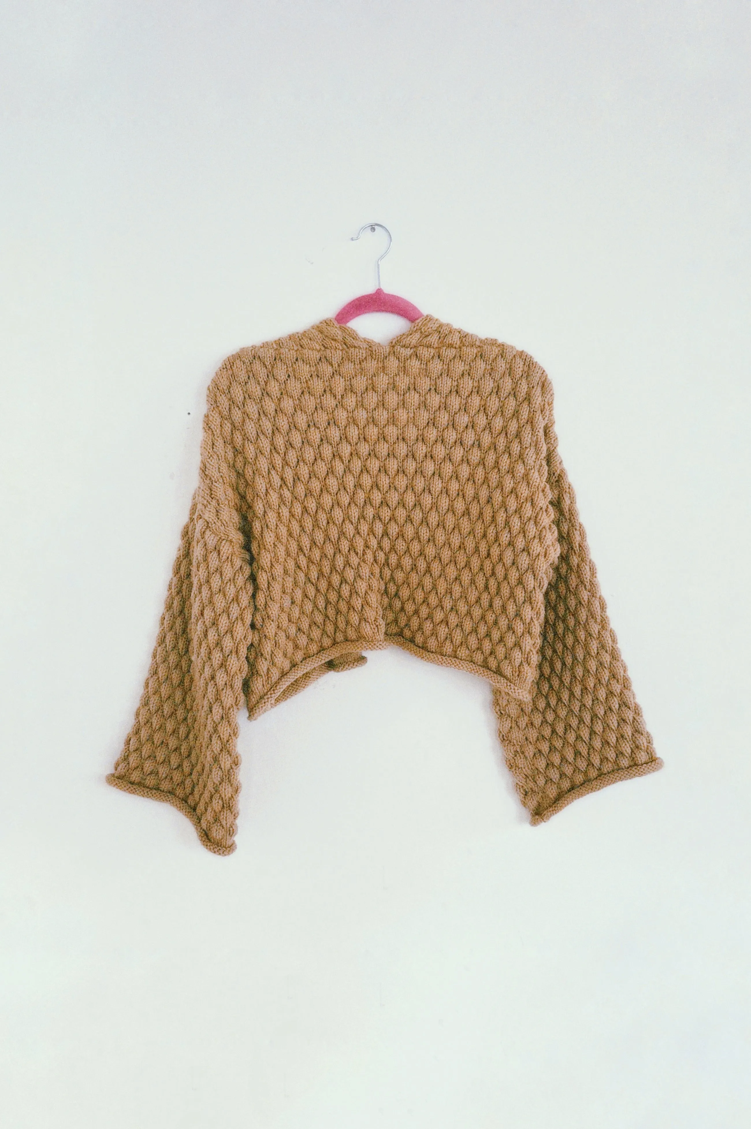 Brown Bee Bubble Knit Jacket