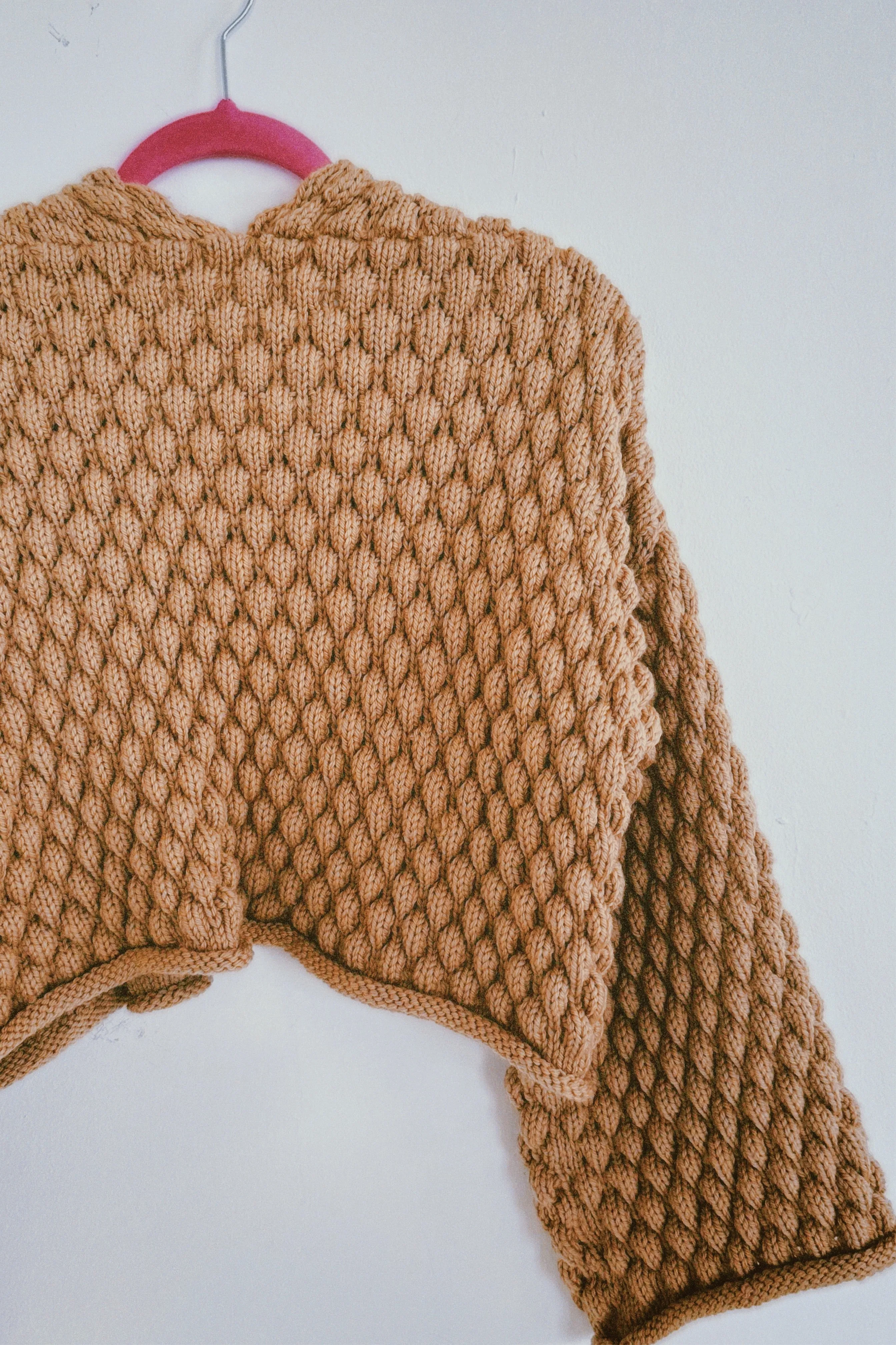 Brown Bee Bubble Knit Jacket