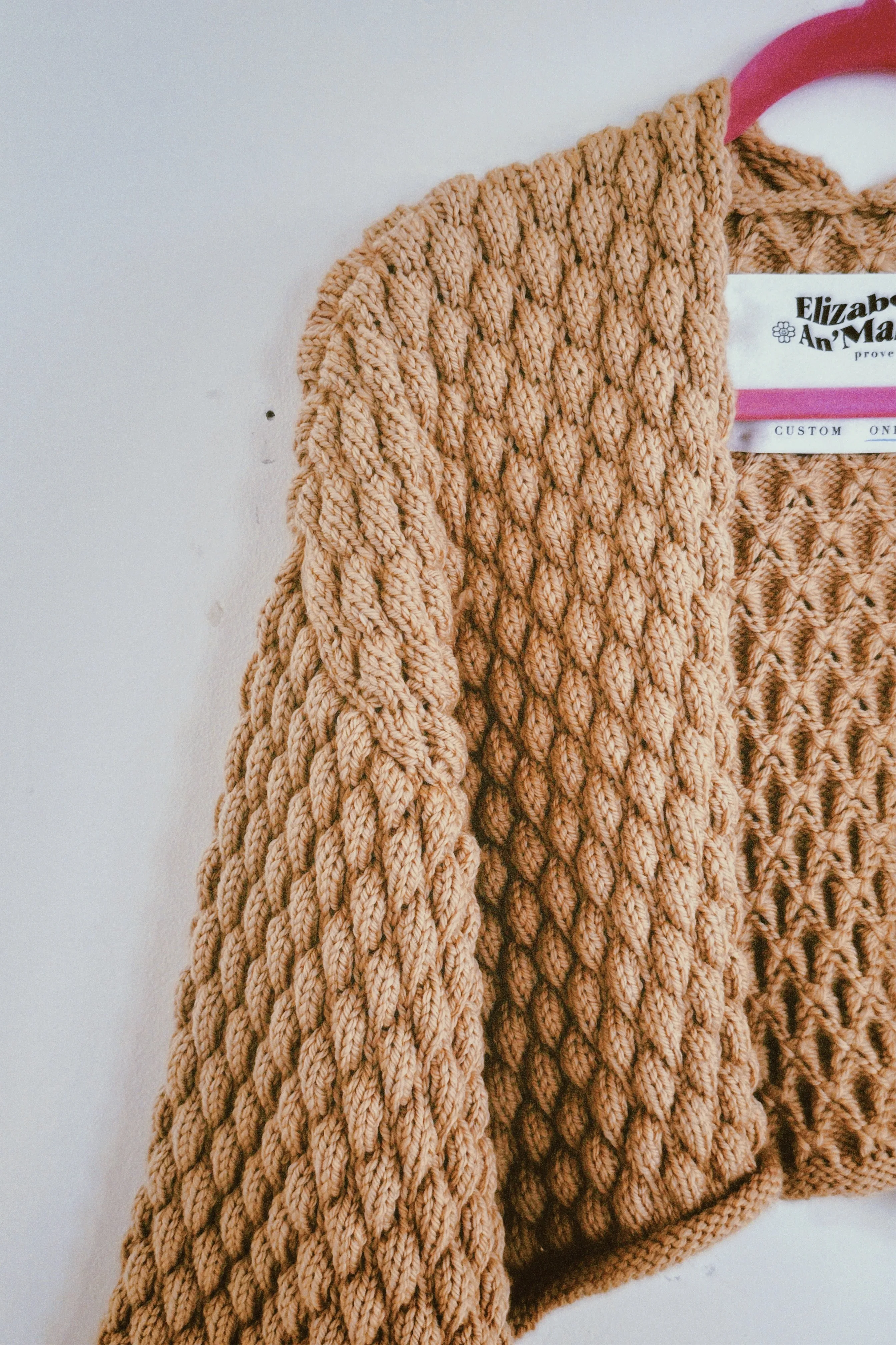 Brown Bee Bubble Knit Jacket