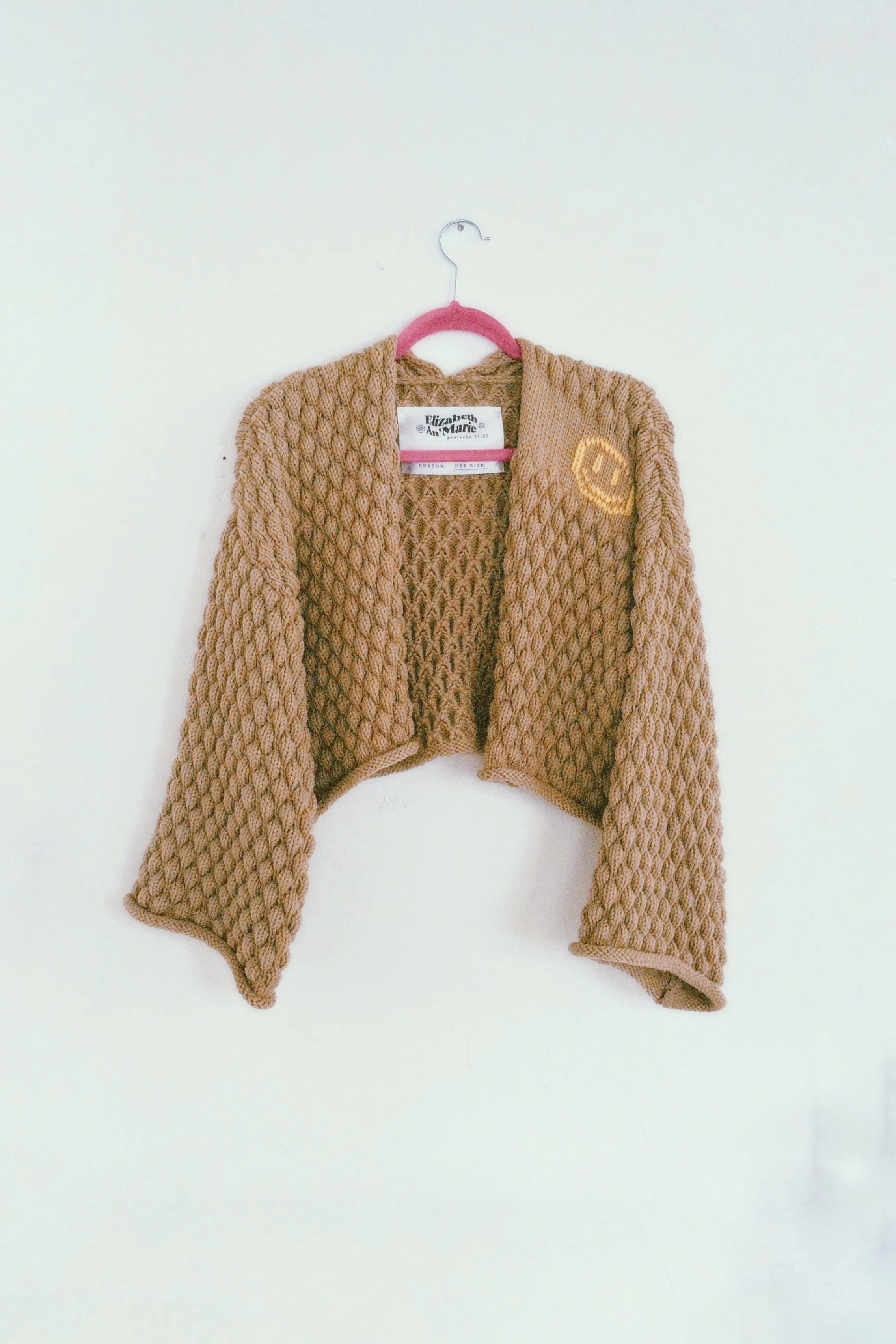 Brown Bee Bubble Knit Jacket