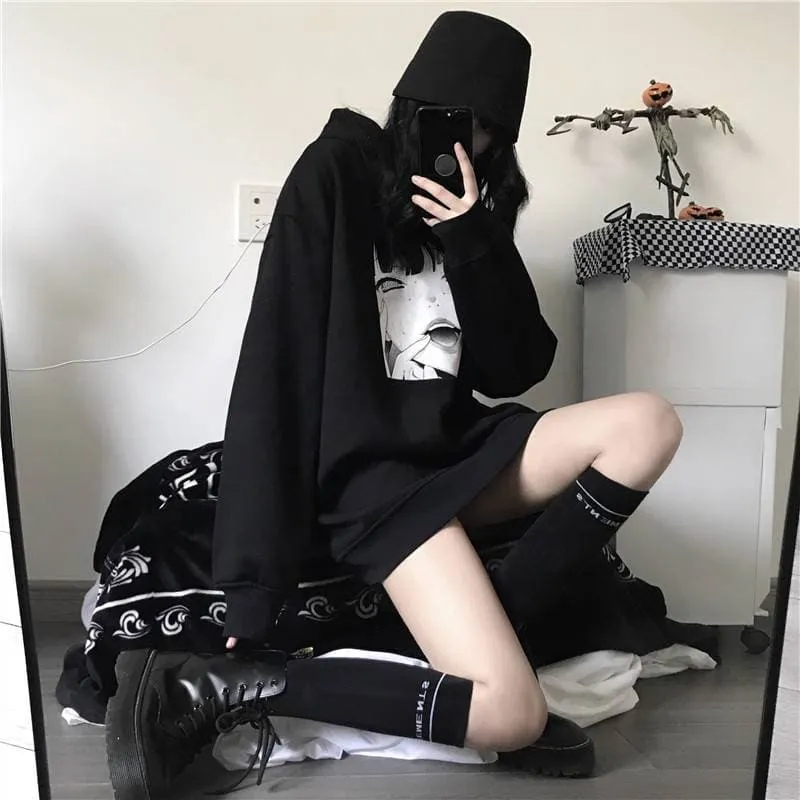 B/W Anime Hoodie