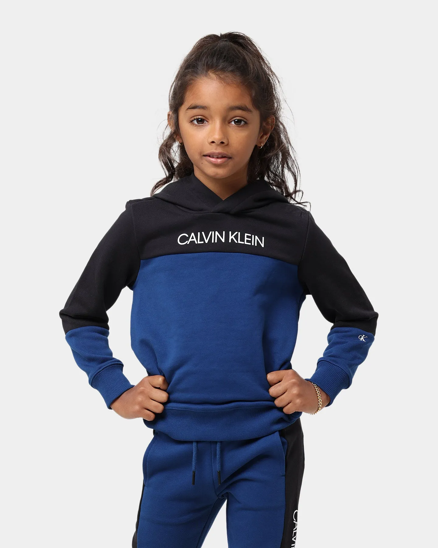 Calvin Klein Kids' CLR Block Hoodie Sweatpant Set Naval Blue