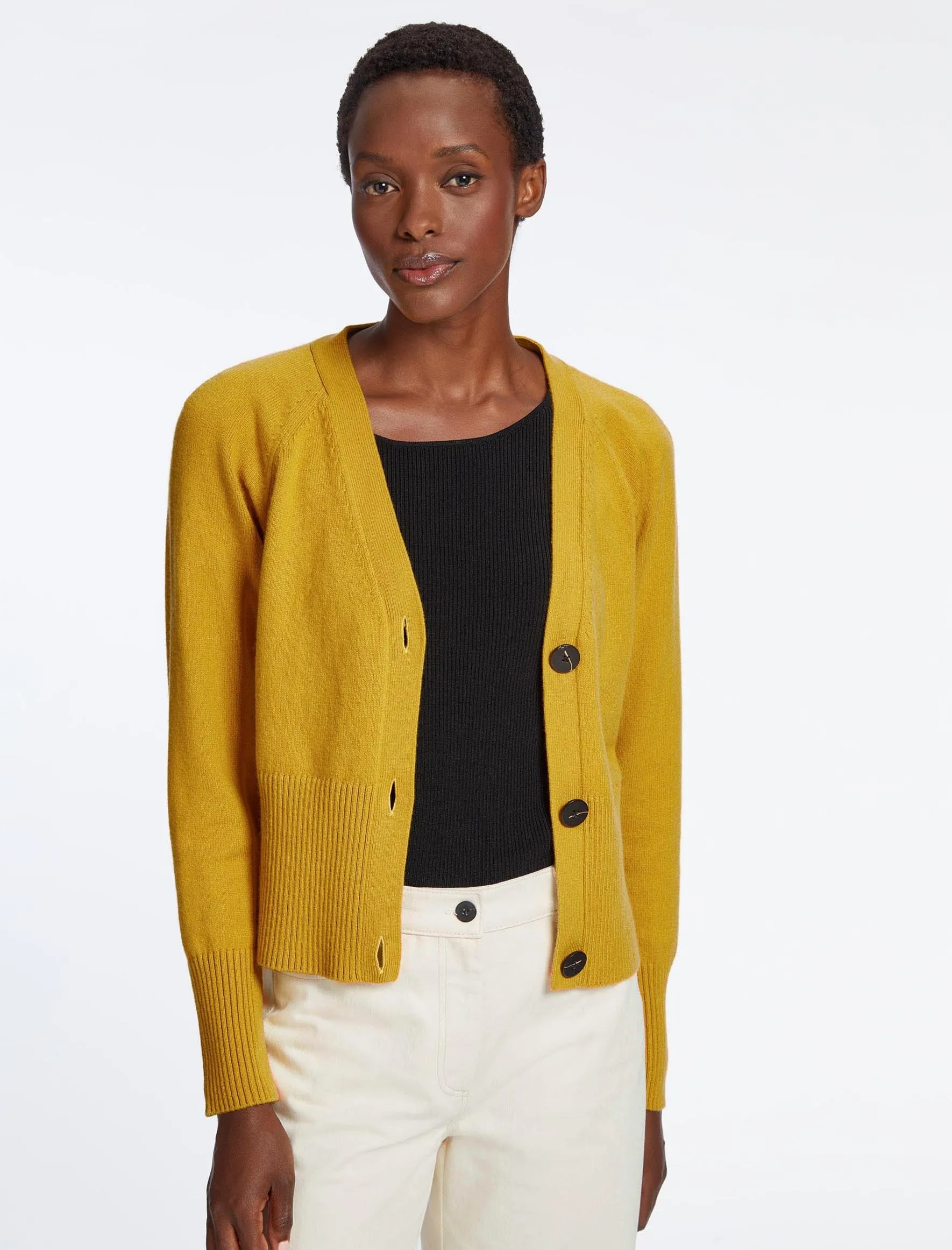 Caro Cotton Cardigan - Mustard