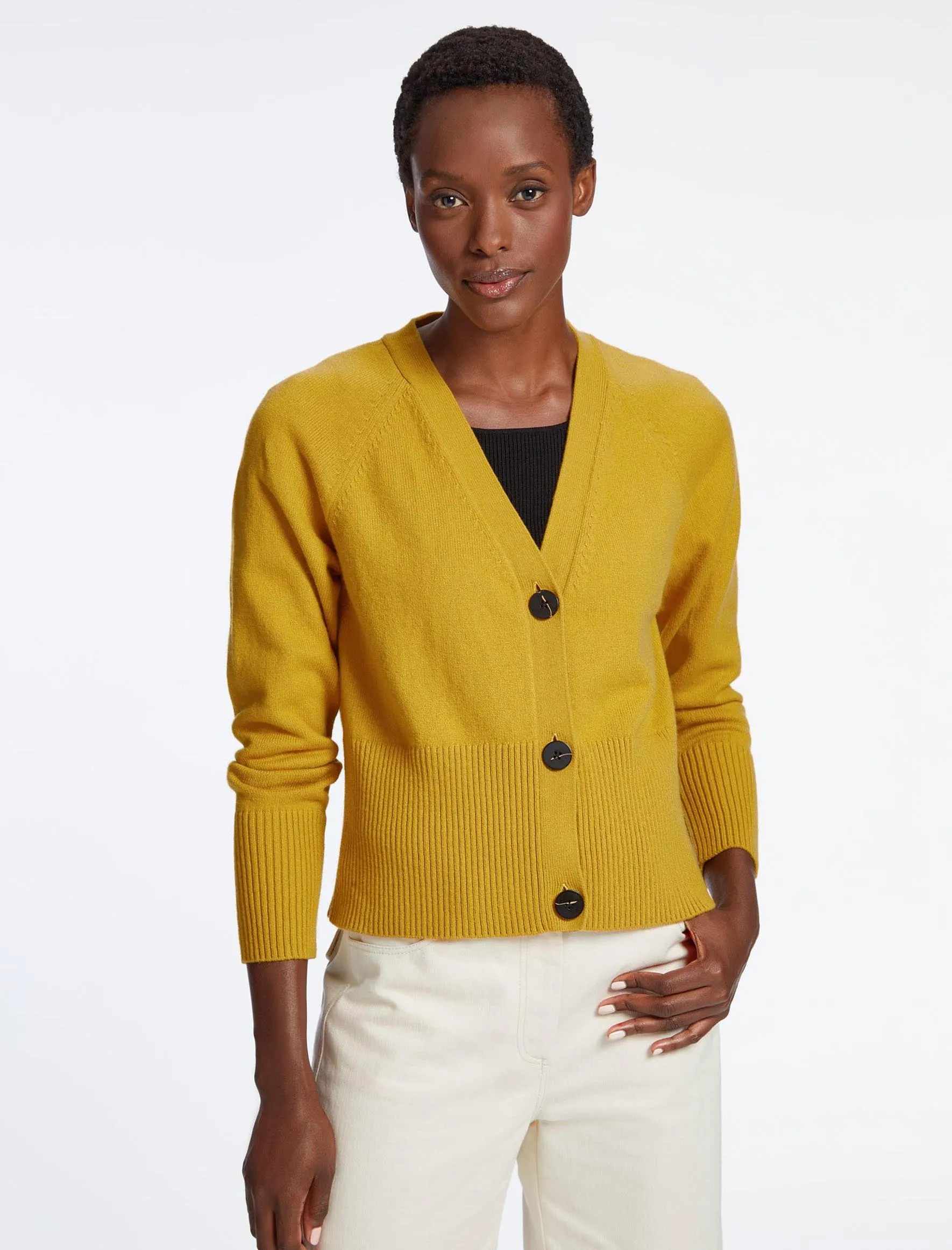 Caro Cotton Cardigan - Mustard