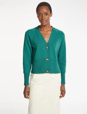 Caro Cotton Cardigan - Turquoise