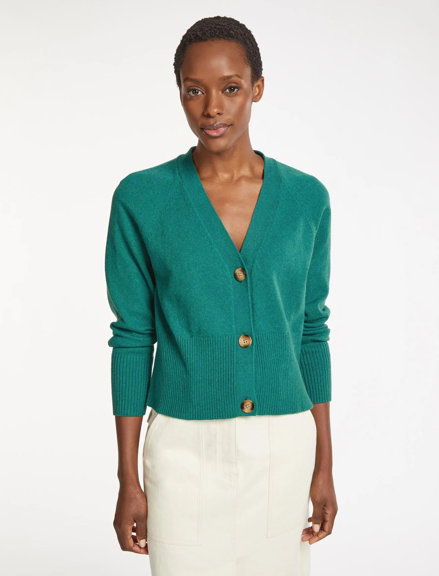 Caro Cotton Cardigan - Turquoise