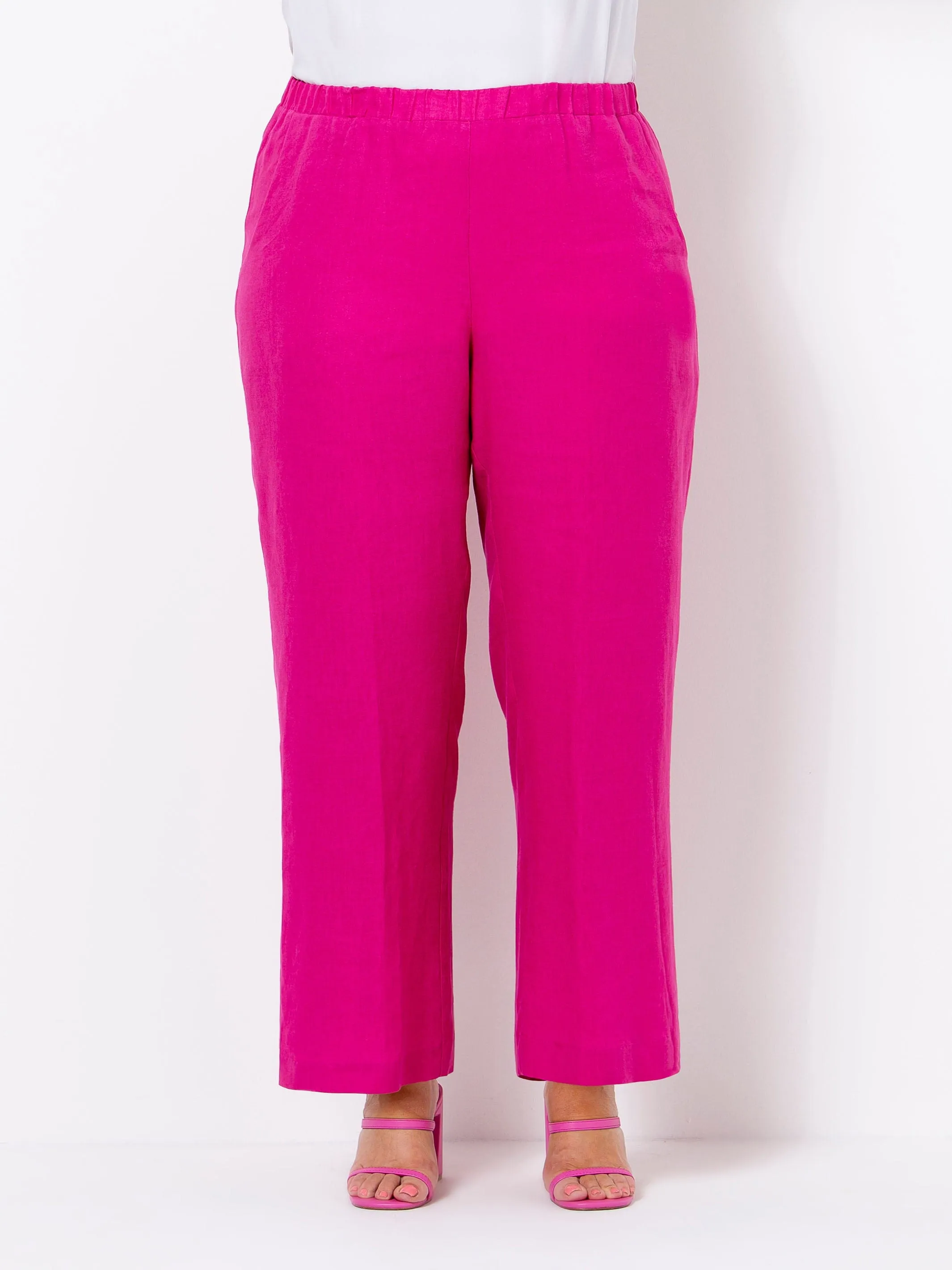 Cerise Linen Pant