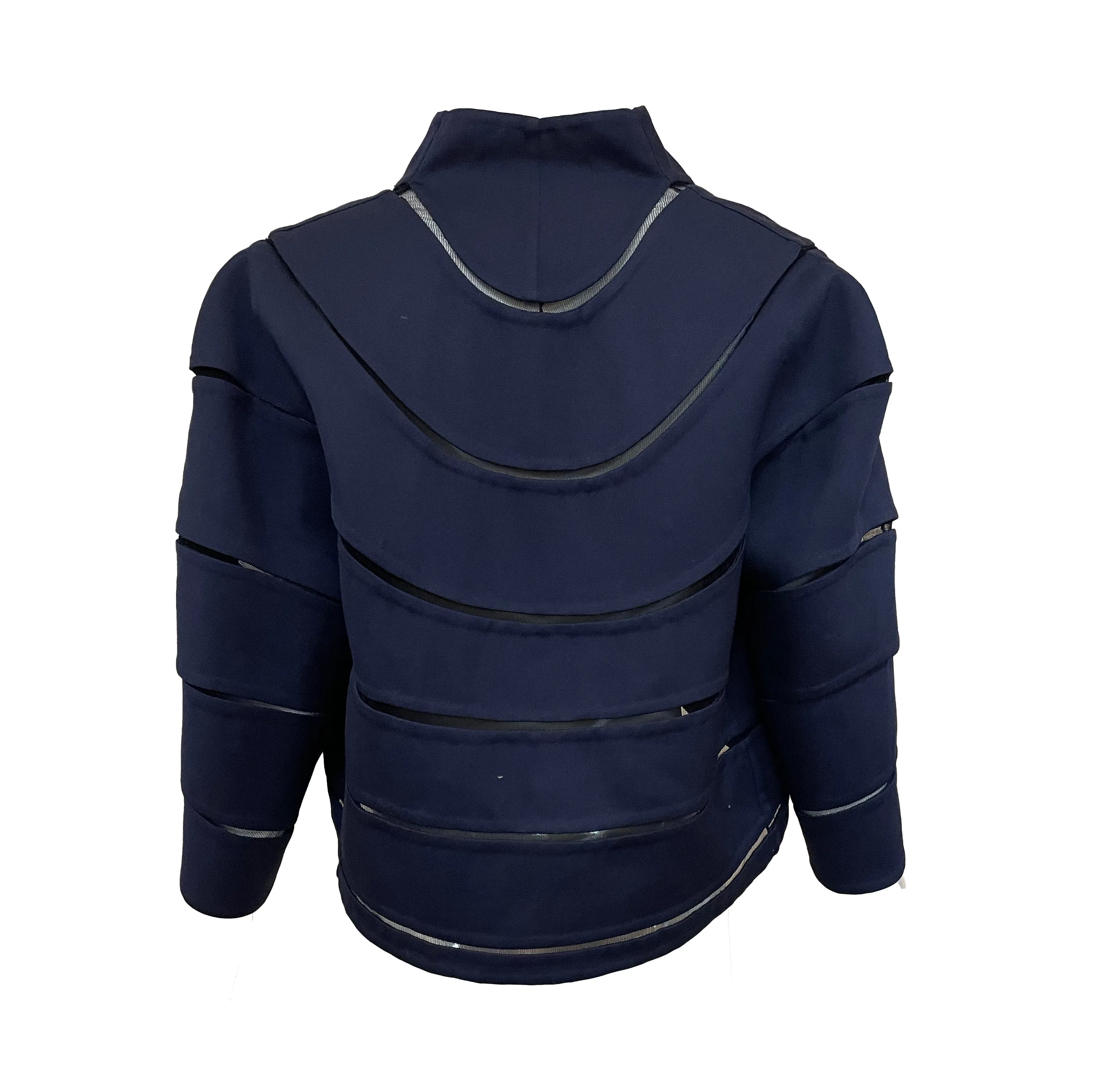 Chado Ralph Rucci Blue Wool Cropped Bolero Jacket