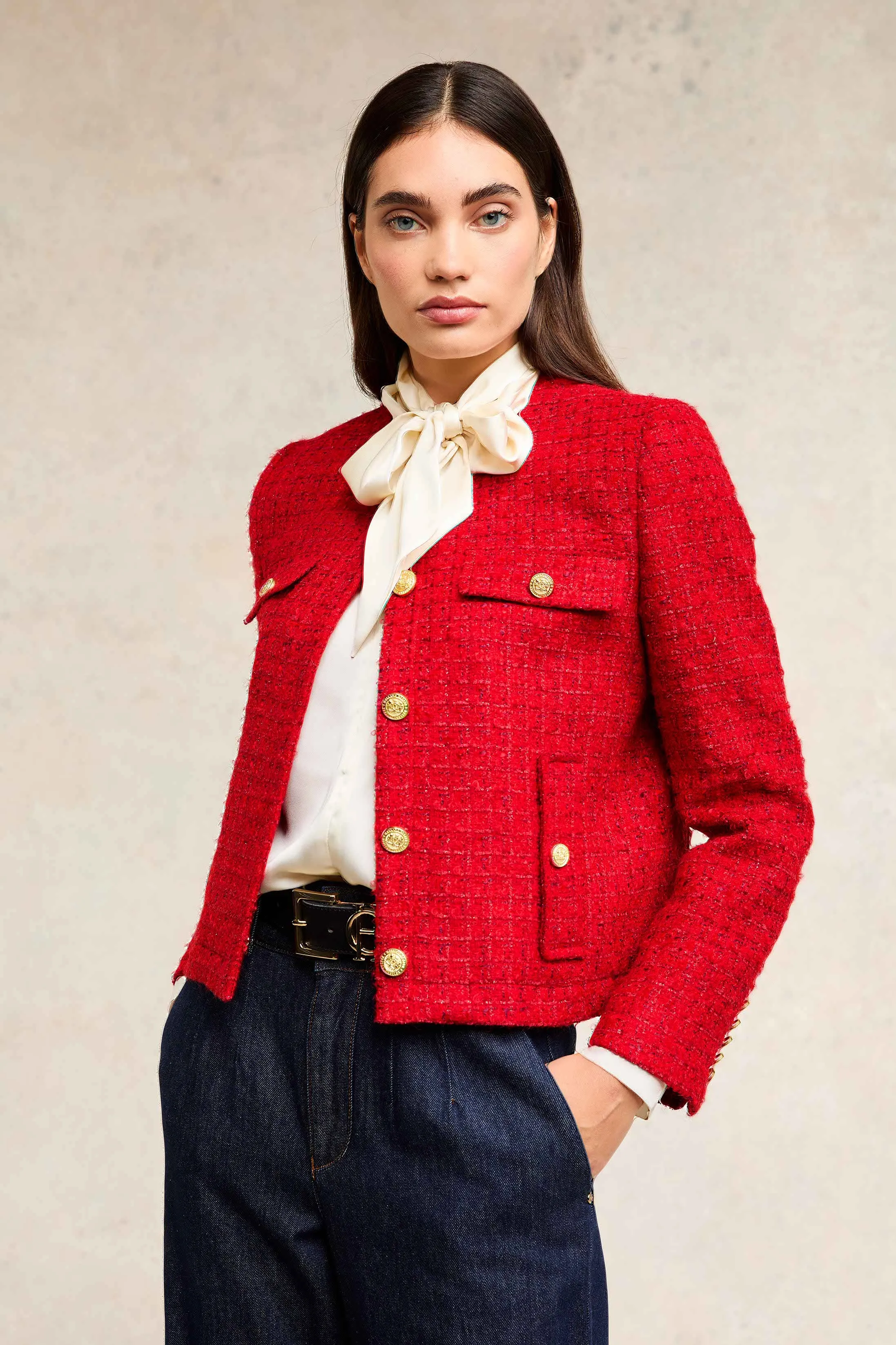 Chelsea Jacket (Red Boucle)