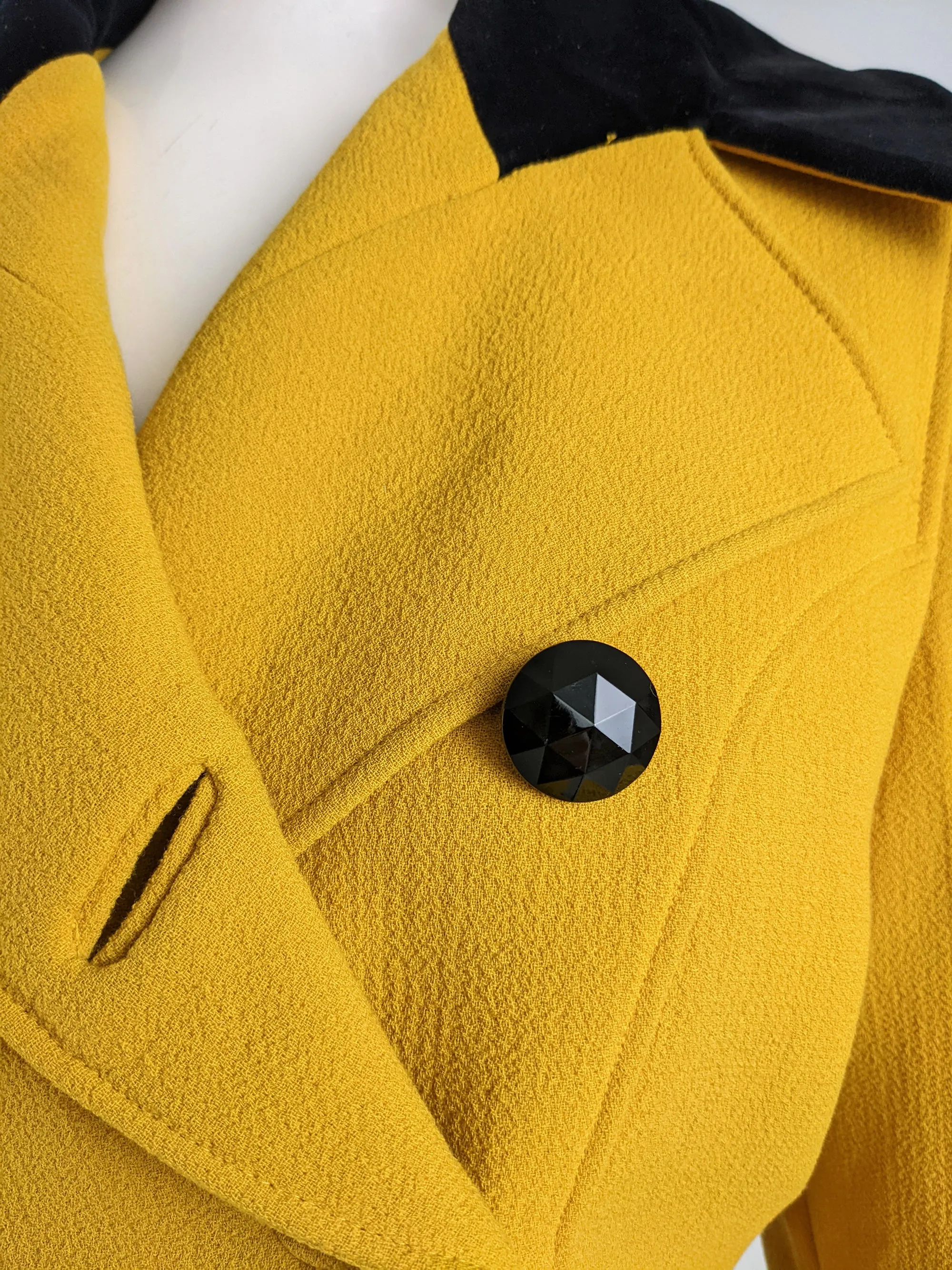 Christian Lacroix Vintage Yellow Cropped Jacket, 1980s