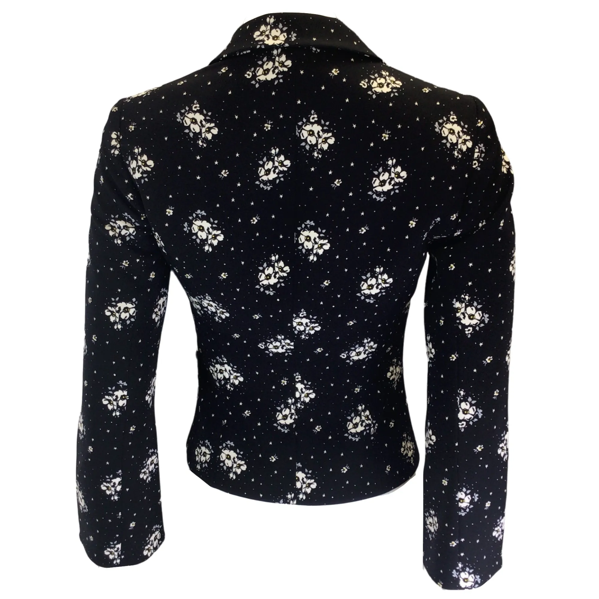 Cinq a Sept Black / White Stardust Onyx Floral Blazer