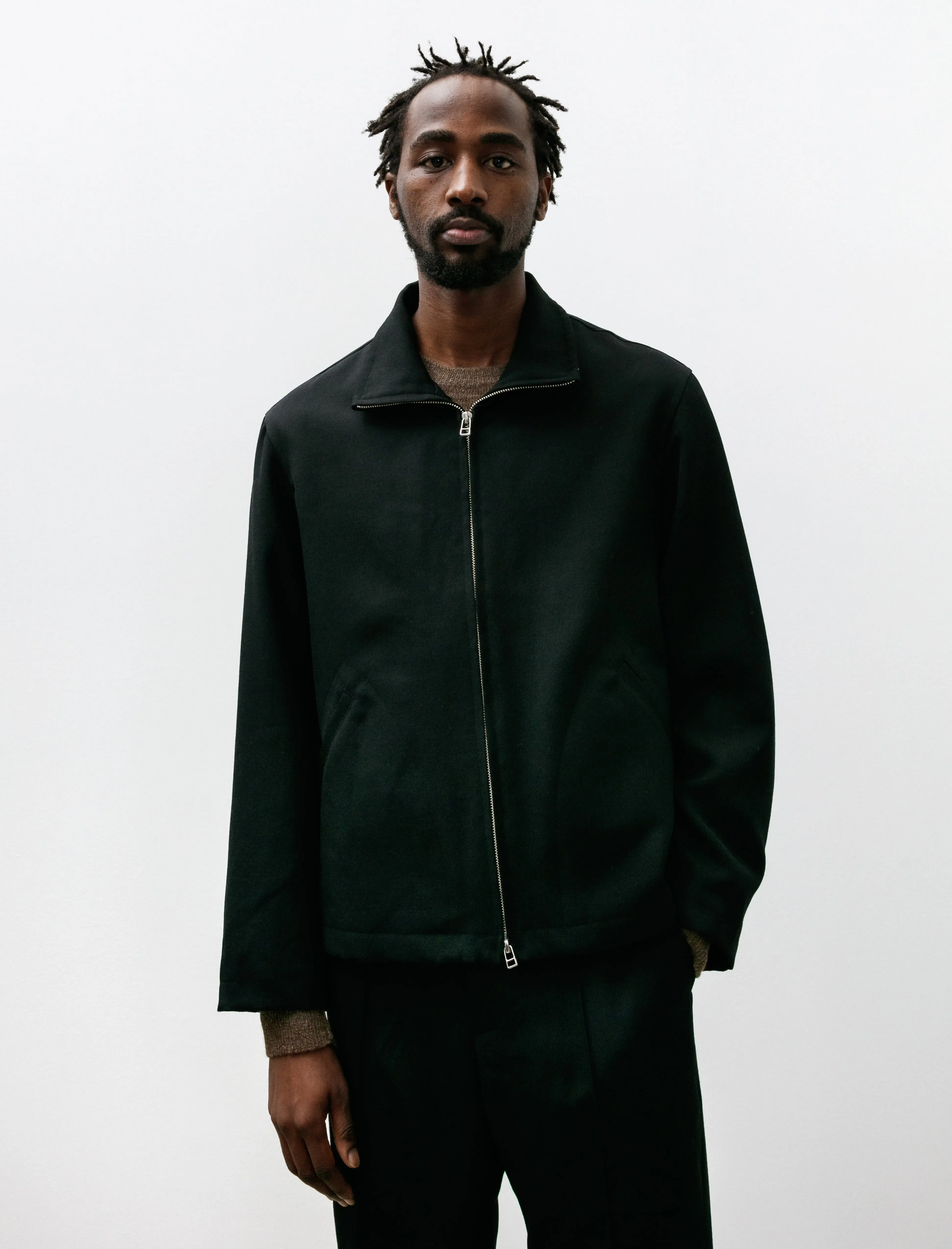 Circuit Jacket Black Wool Gabardine