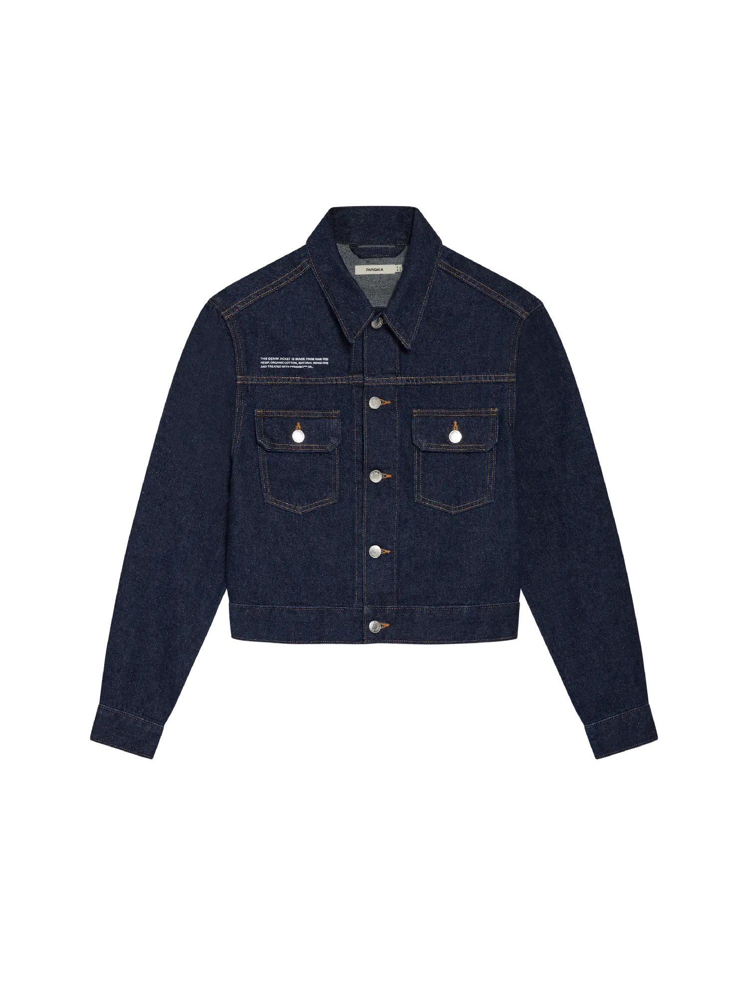 Cropped Hemp Denim Jacket—rinse wash