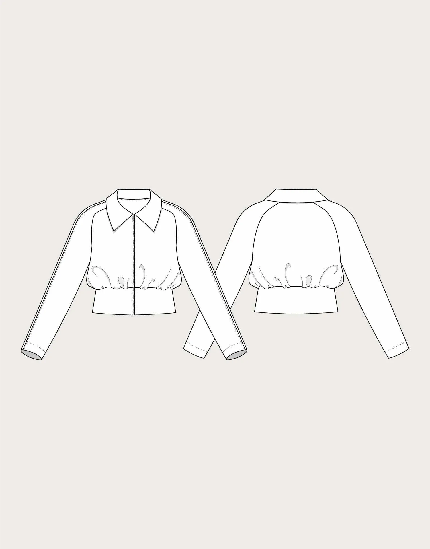 Cropped Jacket Sewing Pattern, The Assembly Line